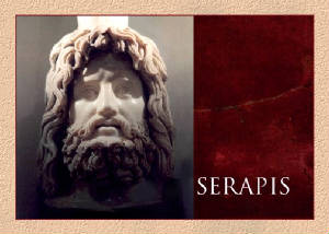 marble bust of Serapis in the Museum of London
